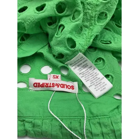 Solid & Striped 'The Parakeet' Green Cotton Oxford Tunic Shirt Size XS - Picture 4 of 4